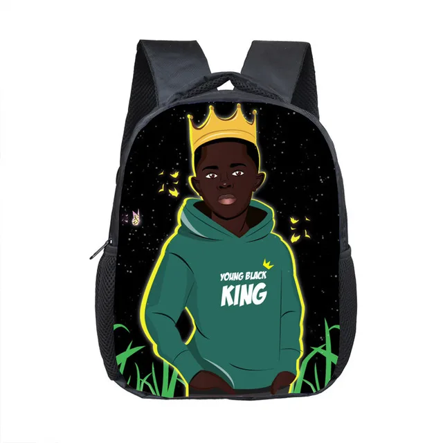 

Wholesale Young Black King Boy Design Pattern Cute Preschool Backpack for Boys Toddler School Bag Kids Bookbag, Customized your own school backpack