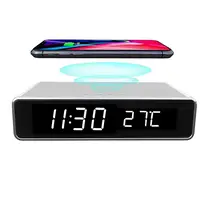 

Qi Wireless Digital Display Android Phone Charging Alarm Clock For Iphone