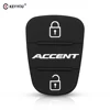 KEYYOU Rubber Button Pad For Hyundai Solaris Picanto Elantra For Kia RIO HOLD Verna Sportage Flip Remote Key Shell Blank Case