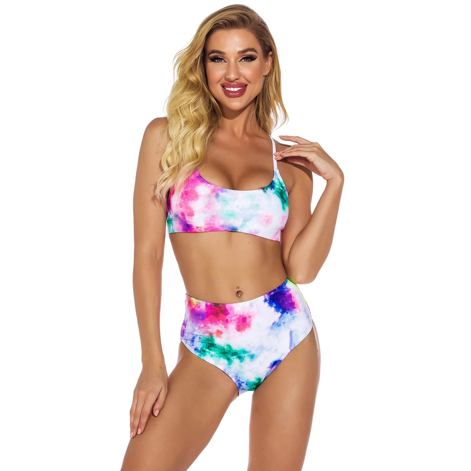 

Amazon top seller beach Swimming pool Polychromatic bathing suits for women swimwear sexy bikini girl sexy