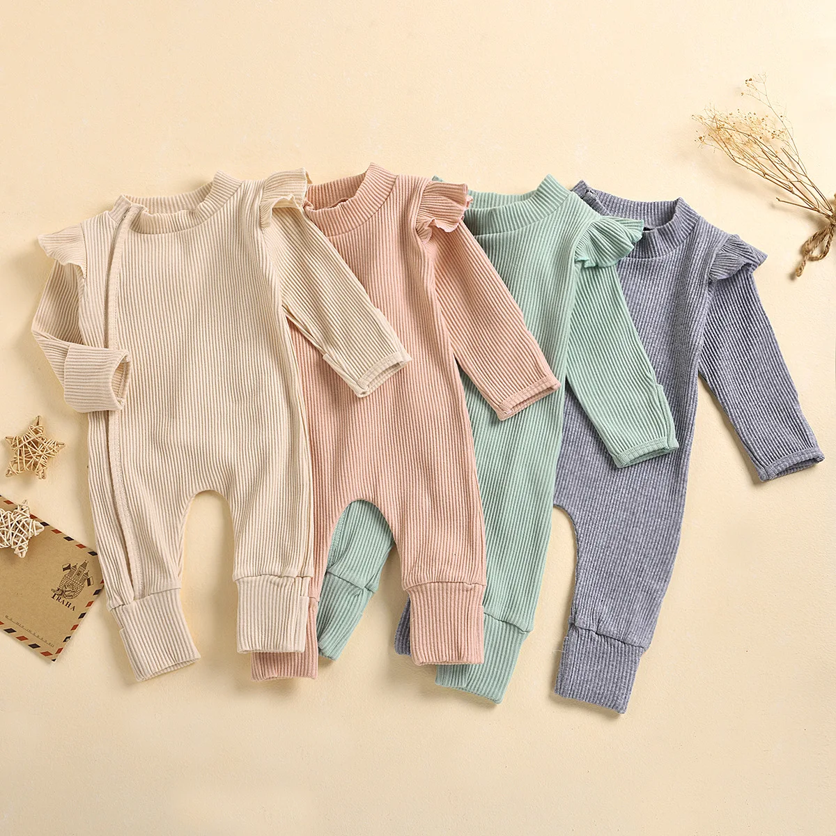 

Manufacturers wholesale custom 100% cotton summer autumn baby clothes organic baby clothing romper new born bodysuits, As picture