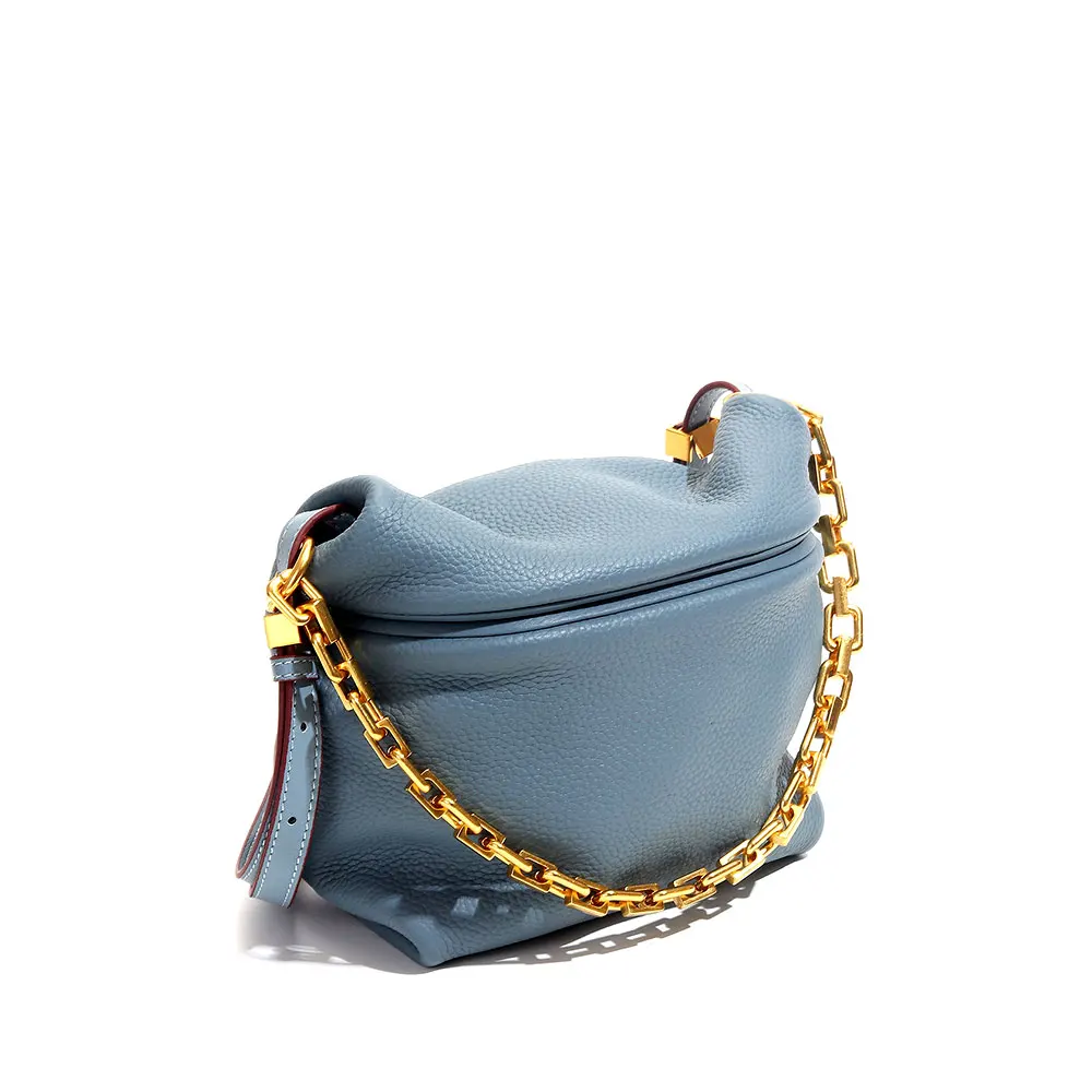 

Best Selling Fashion Ladies Handbag Genuine Leather Frame Crossbody Shoulder Bag With Metal Chain