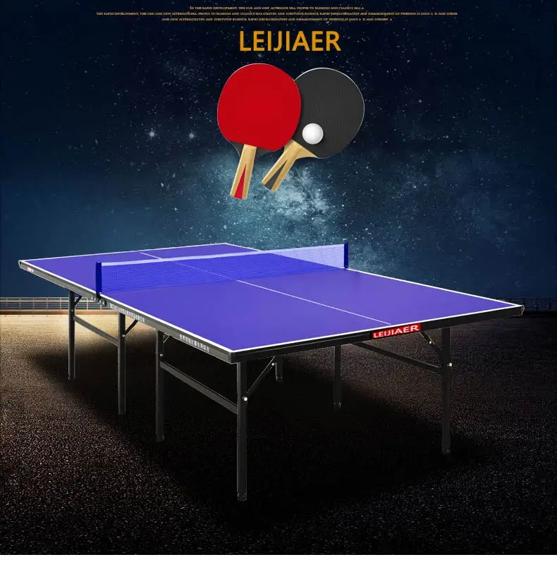 Leijiaer Cheap Price Blue Table Tennis Table Moving Folding Legs Ping