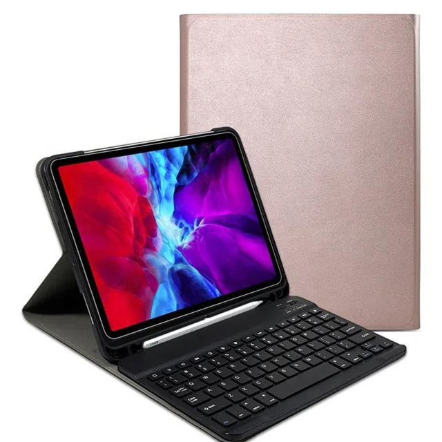 

Detachable BT Keyboard 2020 Case with Pencil Holder Smart PU Leather Tablet Cover For iPad Pro 11 12.9