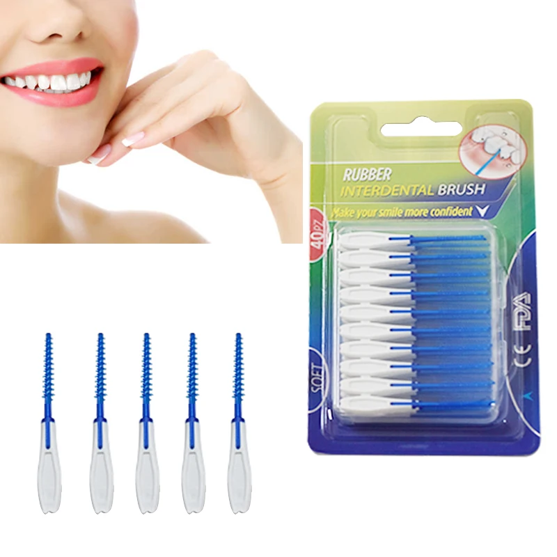 

2021 Oem Cheap Soft Dental Floss Interdental Brush For Travel Rubber Interdental Brush