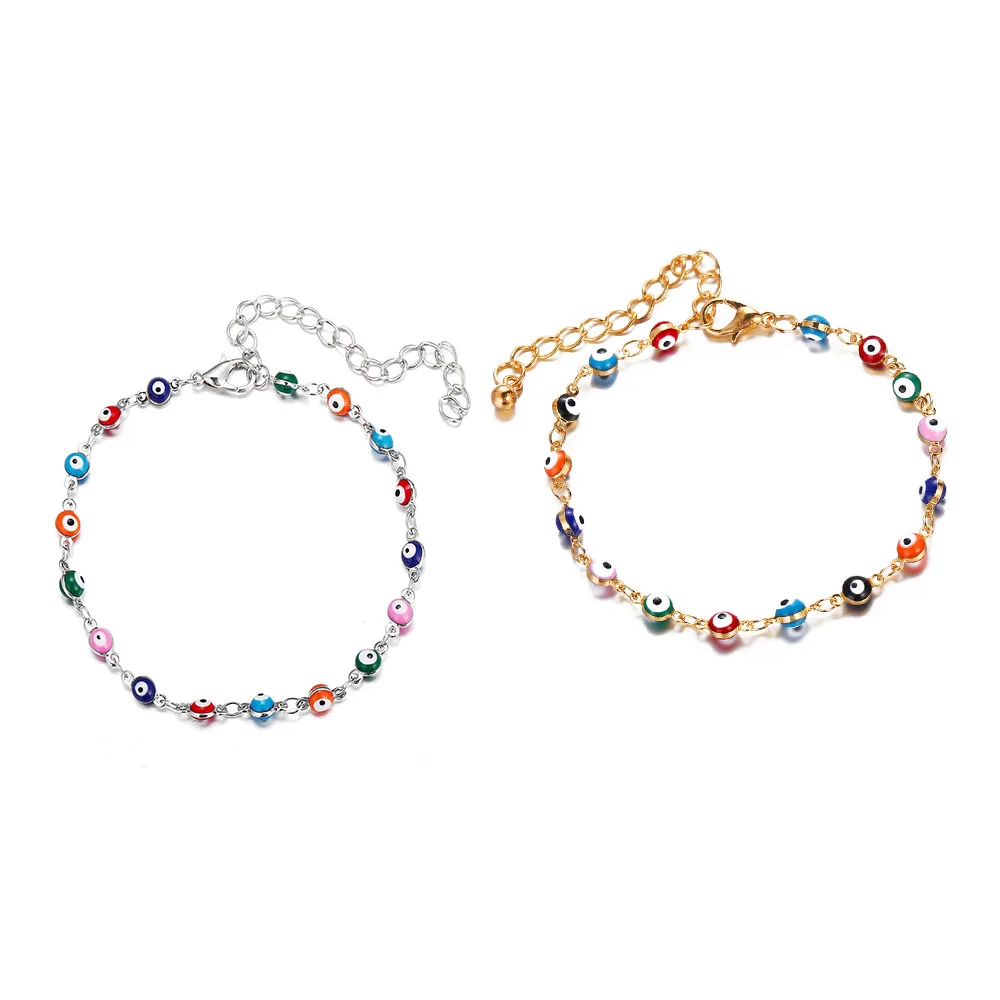 

New Designer Fancy Ankle Bracelet Creative Retro Bohemian Eye Bracelets Anklets, Gold and silver