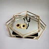 2017 wholesale high quality stainless steel gold plated mirror tray