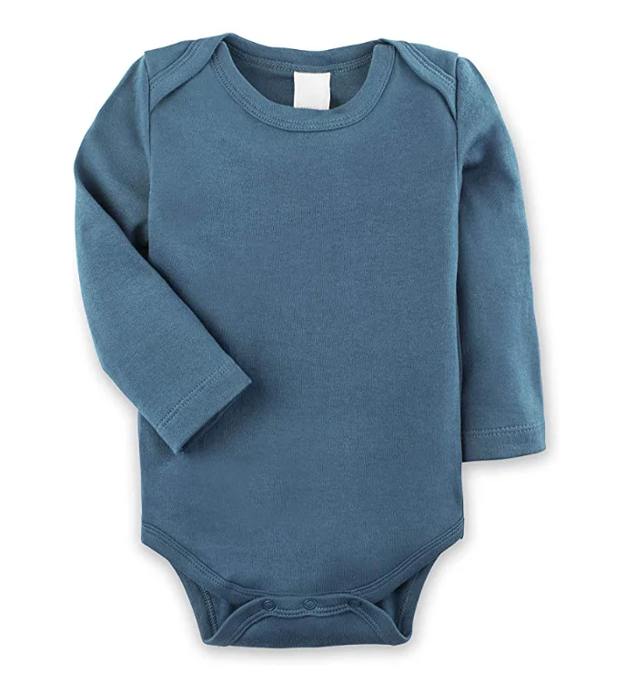 
GOTS certified organic cotton long sleeve bodysuit baby clothes 