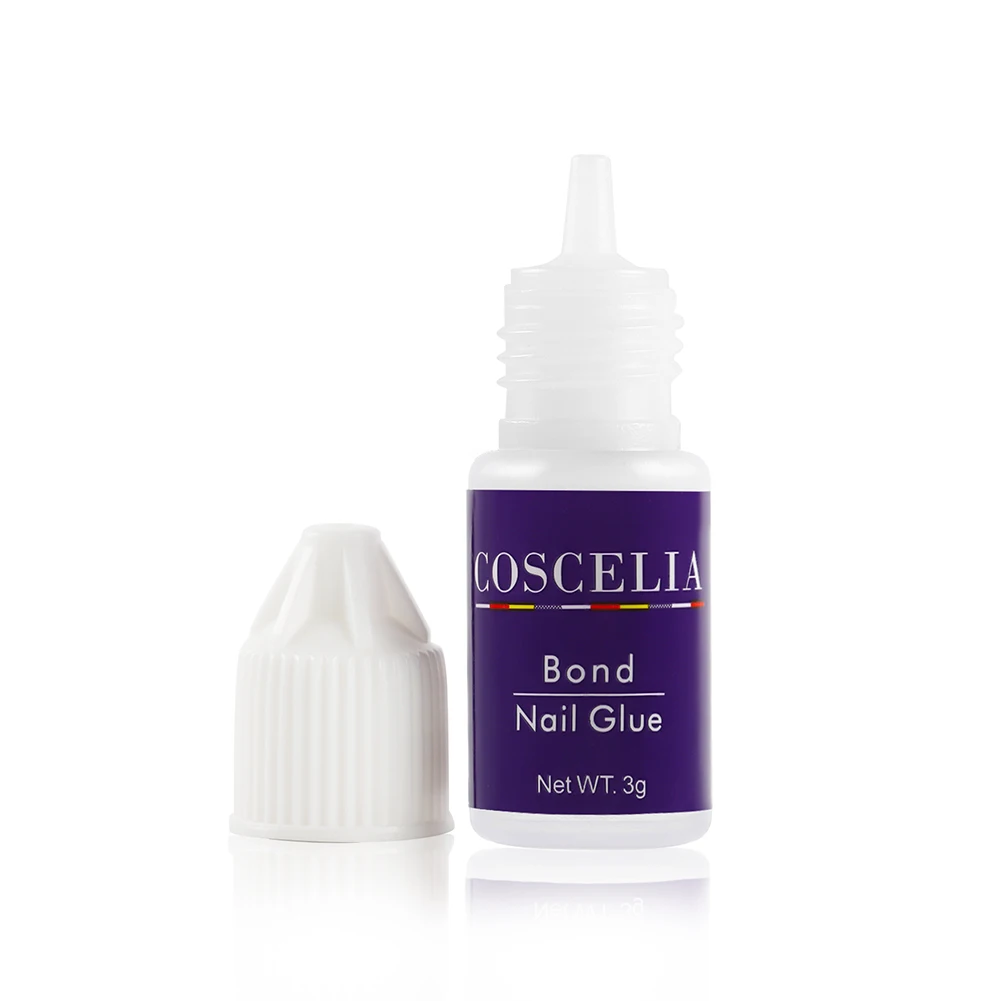 

COSCELIA Fast Drying 3g Professional Salon Glue Nail Art Glue, Clear