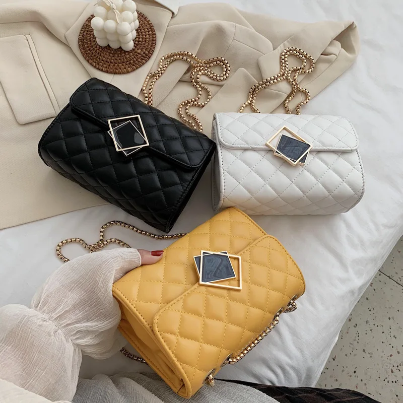 

Small Shoulder Messenger Bag Special Lock design cross shoulder bag women pu leather chain shoulder crossbody bag