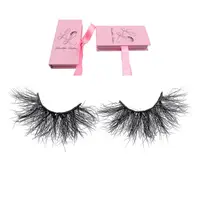 

3D062 Hitomi Custom Real Package Natural Soft Long Lashes Fluffy Mink 25mm Eyelash