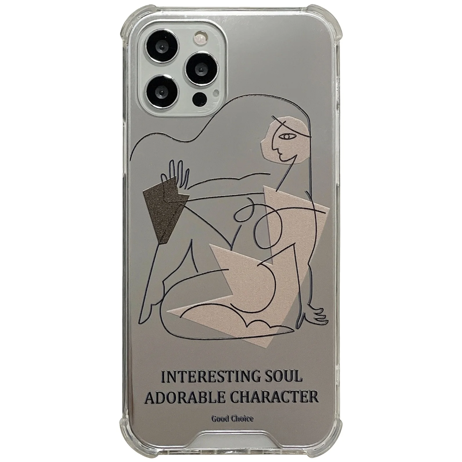 

Mirror ins mobile for iphone 11 12 transparent TPU Designer cell phone case, Multiple colour