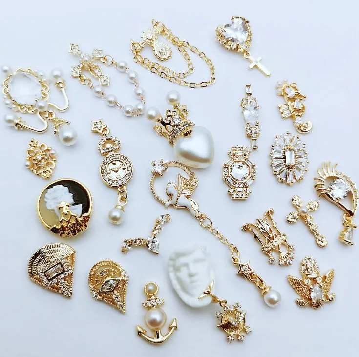

Nail Art Gold Jewelry Alloy Zircon Diamond High Quality Nail Art Zircon Charms