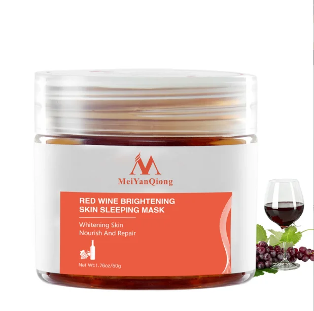 

Yanmei Red Wine Sleeping Mask Brightening Moisturizing Collagen Organic Anti-aging Anti-wrinkle Facial Smooth Jelly Skin Care