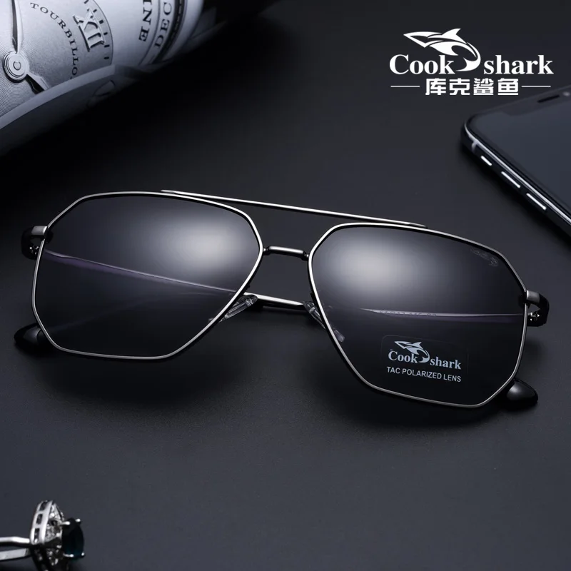 

Cook shark sunglasses men's color-changing sunglasses polarized driving driver's mirror hipster UV protection glasses