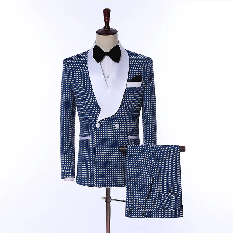 

HD197 Men Suit Shawl Lapel Business Formal Casual Slim Fit Tuxedos Party Prom Banquet Wedding Groom Stage Costume Singer Host, Per the request