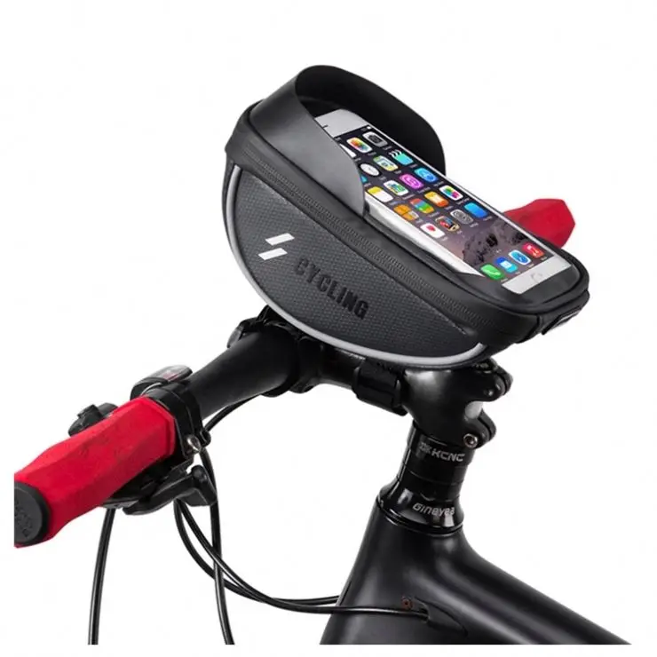 

Trendy Waterproof Bicycle Top Tube Cycling Bike Phone Front Frame Bag, Black