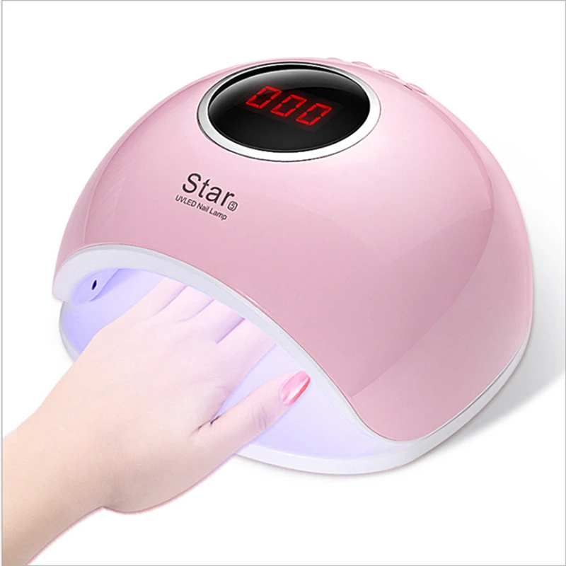 

72W LED UV Nail Lamp Anself Fingernail Toenail Nail Gel Curing Machine for Nail Art Painting Tool, White/pink