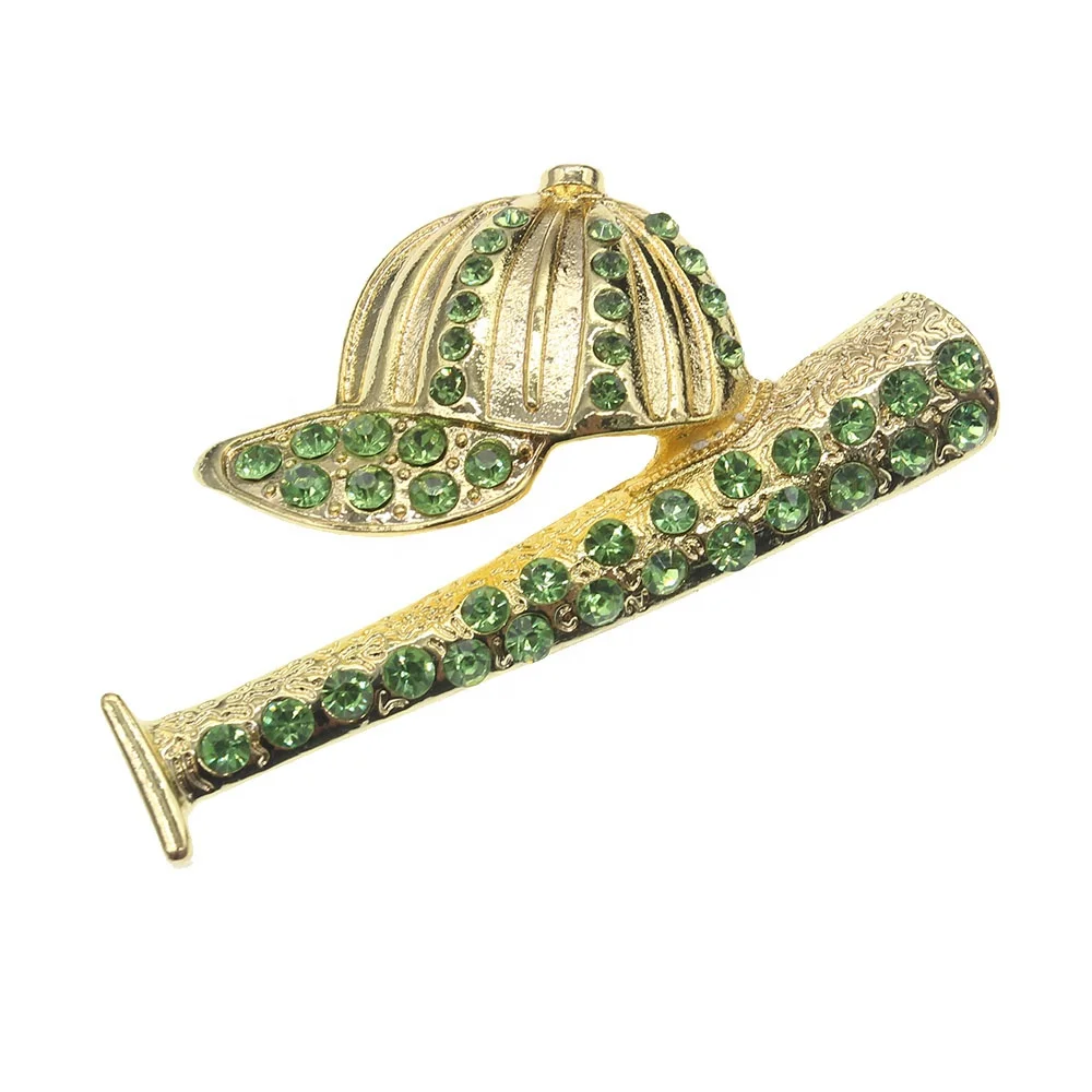 

Baseball Pat And Baseball Hat Crystal Rhinestone Brooch