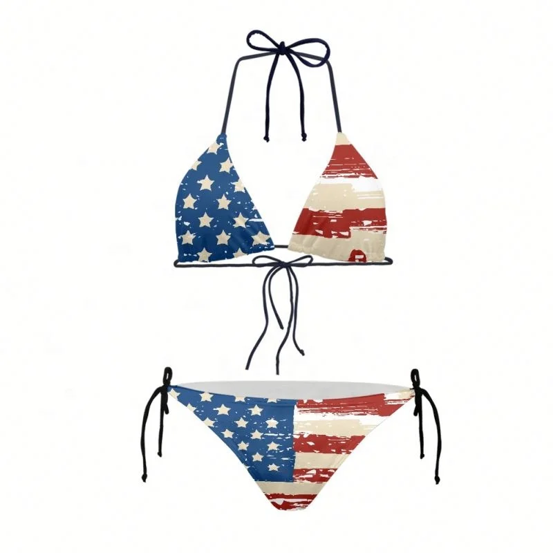 

Custom Bikinis Women America Country Logo Print Swimwear Women Cover Up Custom Your Design Swimwear Women Bikinis, Customized color