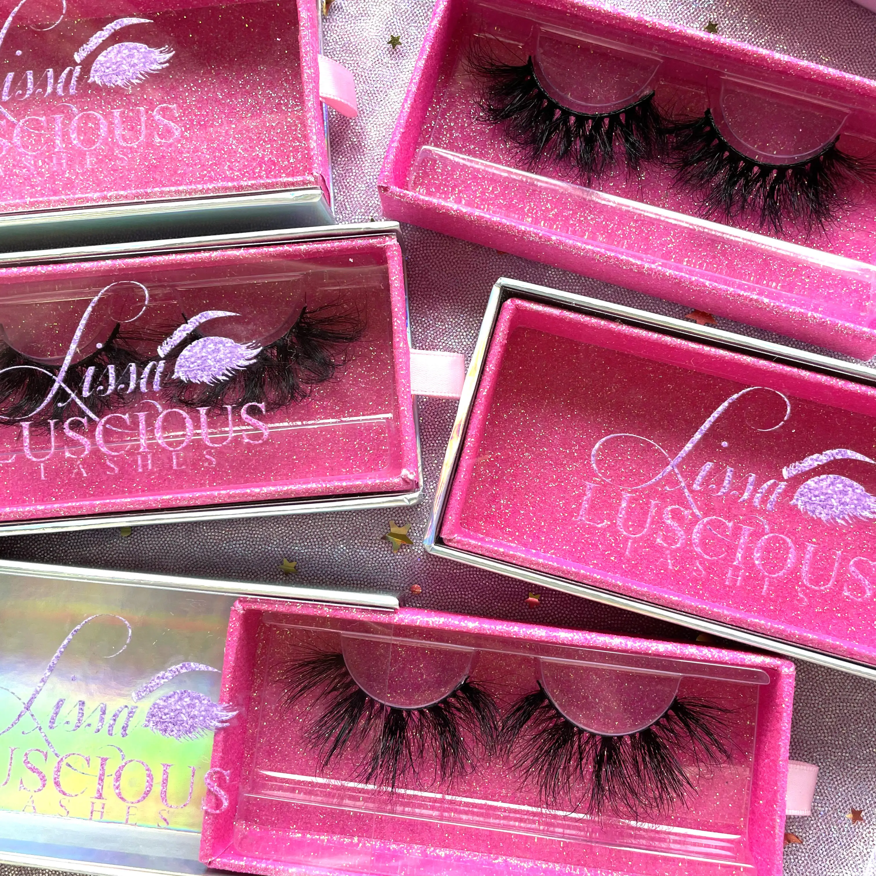 

Hand made 3D full strip lashes wholsale 25mm fluffy mink eyelashes vendor customized lahes packaging box, Natural black