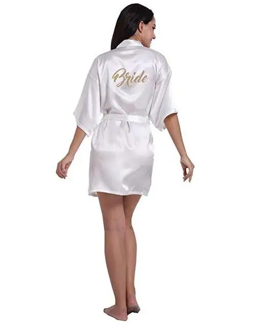 

sexy robe kimono bridal pajamas wedding robe bridesmaid matron maid of honor sister mother of the bride robes, Picture