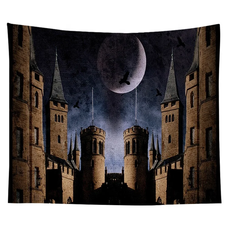 

Wholesale price Halloween background cloth decor tapestry, custom high quality Nordic tapestry, Multi color