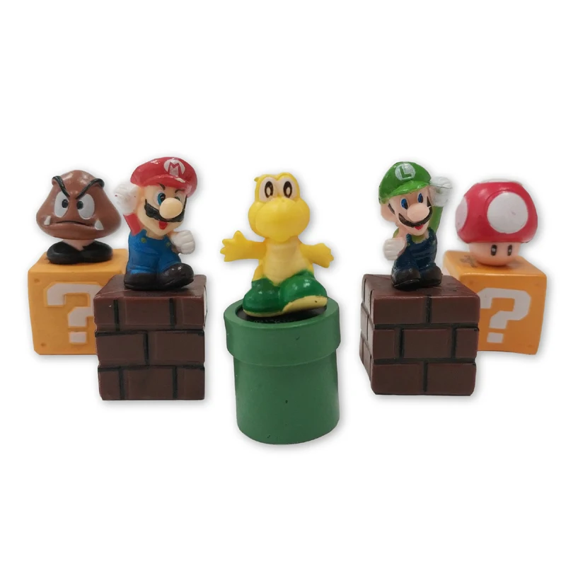 

5PCS/Lot Super Mario Bros Yoshi Figure toy PVC Action Figures