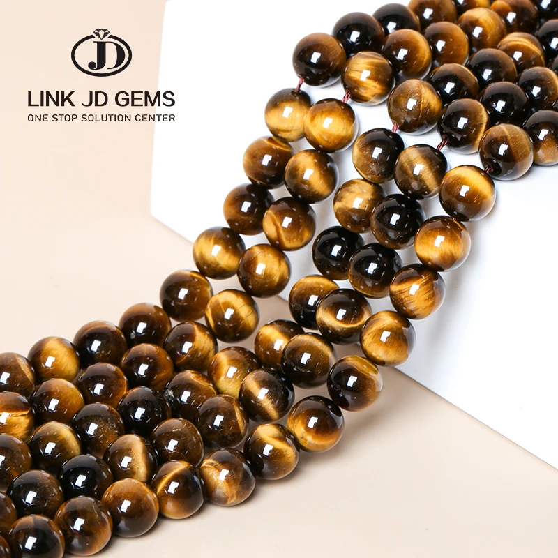 Gemstone Wholesale High Quality Natural Tiger Eyes Stone Loose Beads For Jewelry Making Diy Accessories