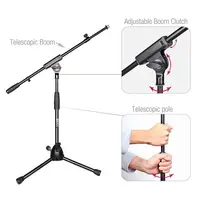 

wholesaler professional tripod adjustable microphone stand with microphone boom for kids