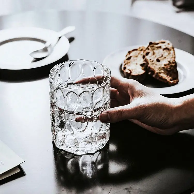 

Popular 300ml travel Premium Creative tea glass cup heat proof single wall glass cup, Clear
