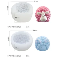 

Food grade silicone candle handmade silicone soap mold 3d animal soap cake sheep mold silicone