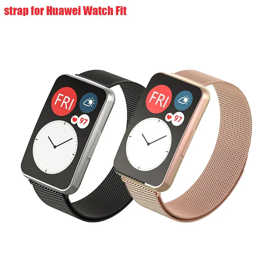 

New Arrival Milanese Stainless Steel Strap Mesh Metal Watch Band For Huawei Watch Fit