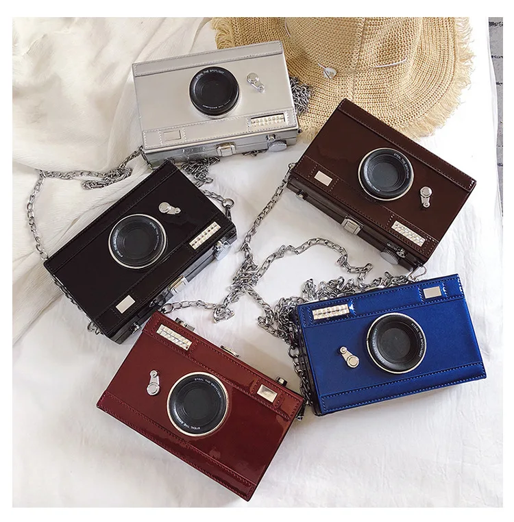 

Hot Selling Camera Shape Girls Square Mini Purse Handbag