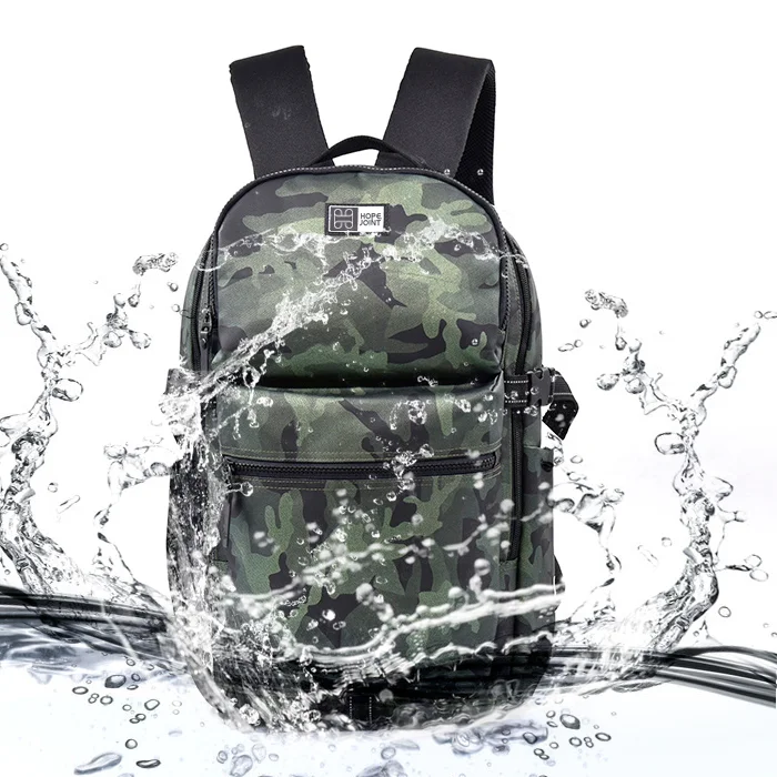 

custom camo multi -functional waterproof lab top backpack sports bag college student backpack shoulder laptop computer 156 inch, Green camo