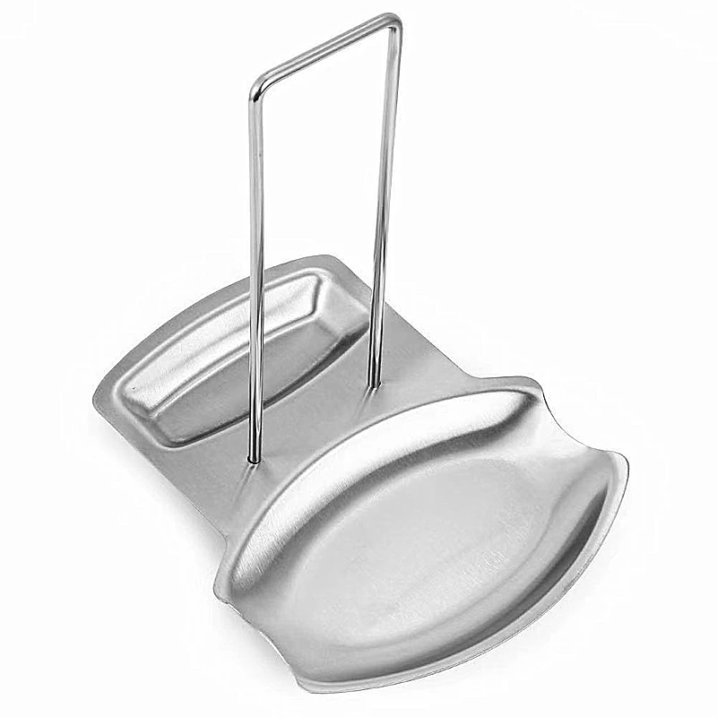 

Drain rack stainless steel foldable rack holder kitchenware tools holder lid/spoon, Silver