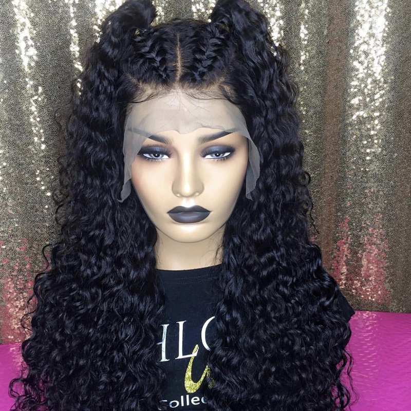 

Hot Selling Natural Curly Lace Front Wig Brazilian Virgin synthetic wigs