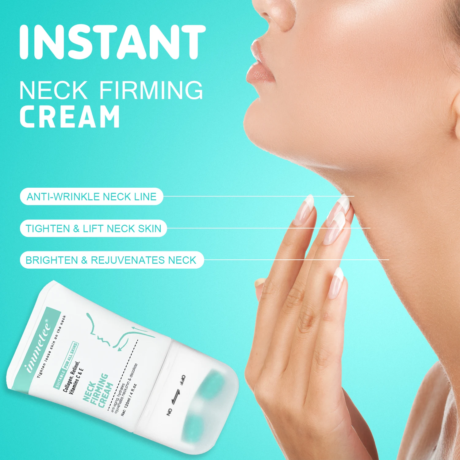 

In Stock Cream For Black Neck 120g Private Label Whitening Anti-Aging Wrinkle Remover Black Neck Firming Cream