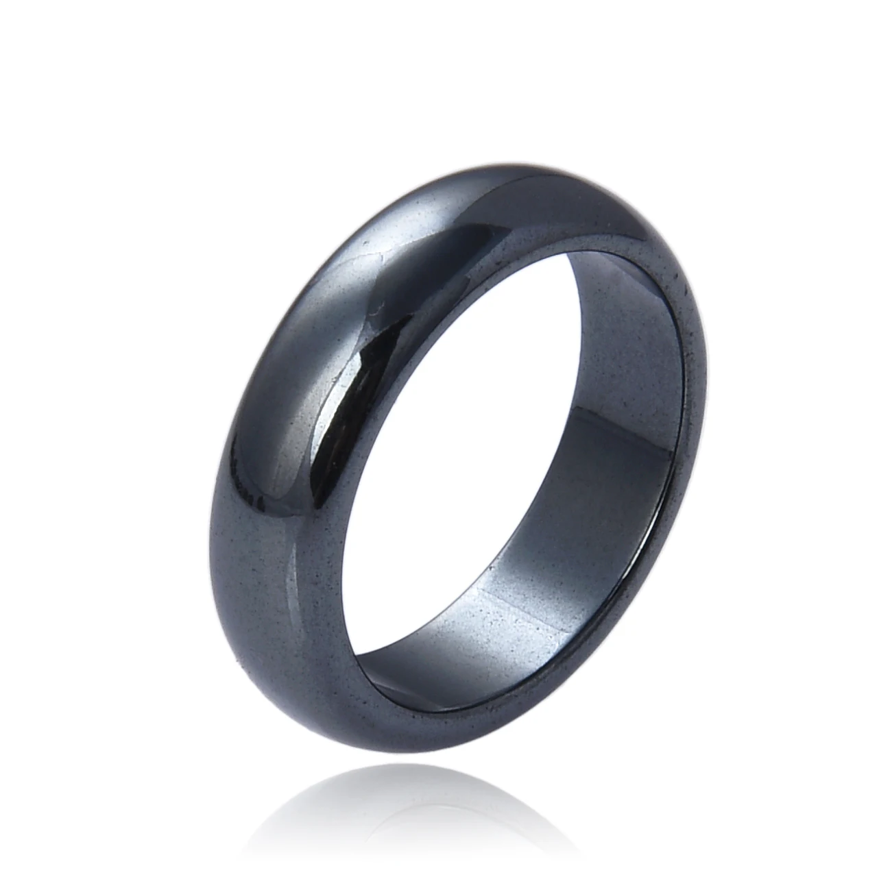 

2024 Factory direct sales black hematite healing stone ring nonmagnetic lucky ring jewelry gemstone rings natural stone