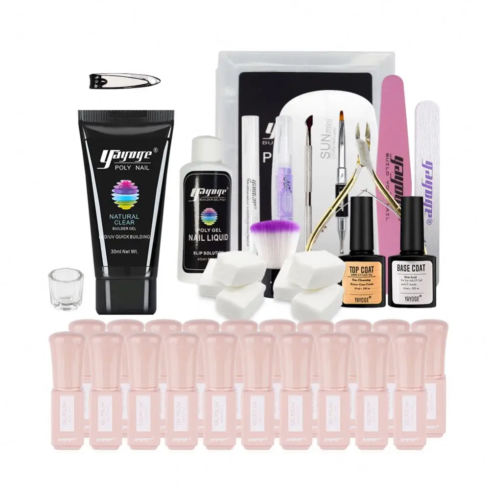 

Drop Shipping Poligel Nail Tips Set Uv U as U a De Gel Profesional Kit