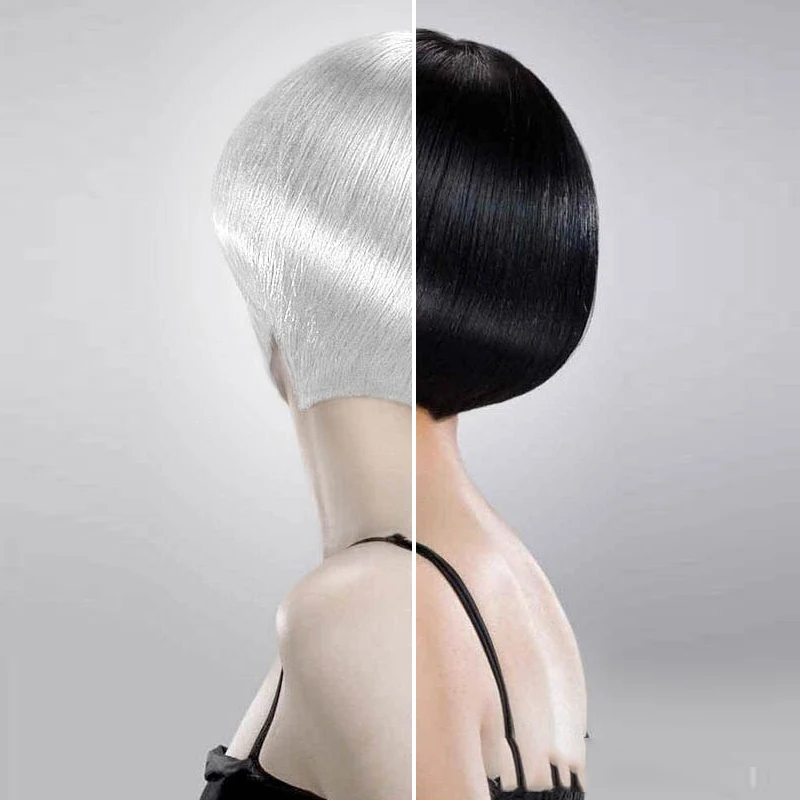 

black dye private label shades hair dye shampoo machine color, 6 color available