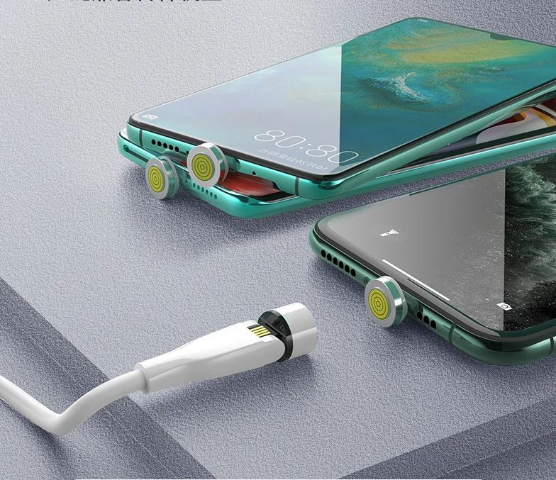540 Degree Rotating Quick Charging Nylon Braided Rotation Data Cable 3A Fast Charger Type C Micro Rotate Magnetic USB Cable - ANKUX.COM
