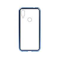 

2020 New Models 9H Tempered Glass Back Cover 360 Metal Flip Magnetic Phone Case For redmi 7/Y3