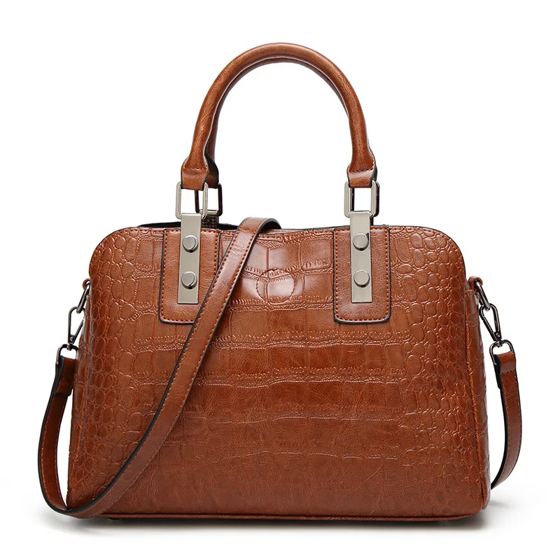 

2020 new arrivals design crocodile pattern big size leather tote bags famous brand women handbags