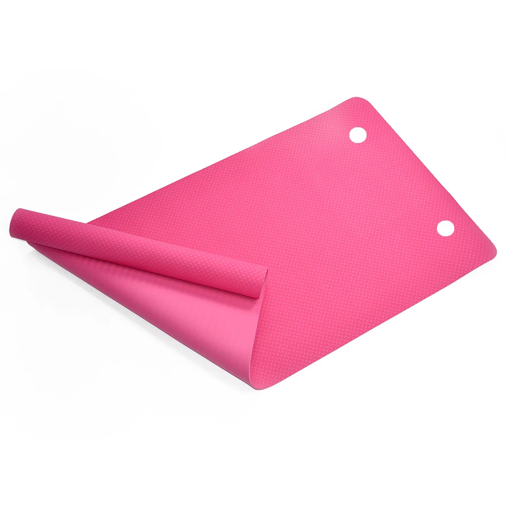 

TPE anti slip waterproof yoga mat with small eyelet hole to hanging up, Customized