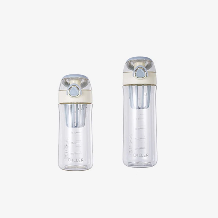 

Custom logo plastic water bottle with tea infuser plastic 700ml sport bottle plastic water bottle, Blue/white/pink/yellow