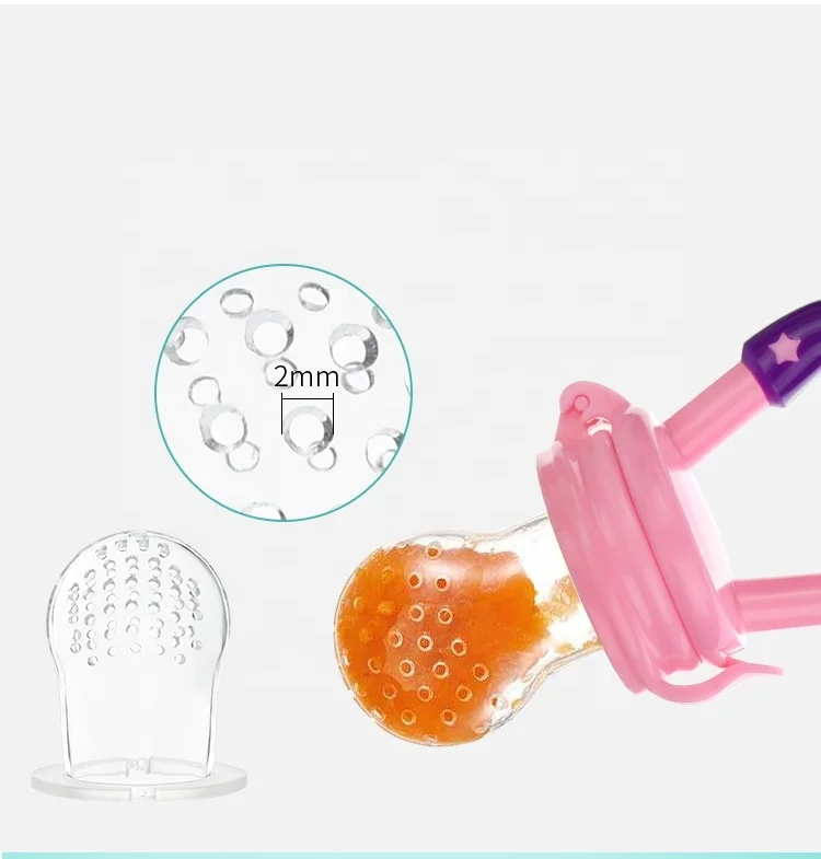 
Wholesale cheap mini cute baby silicone fruit feeder nipple pacifier 