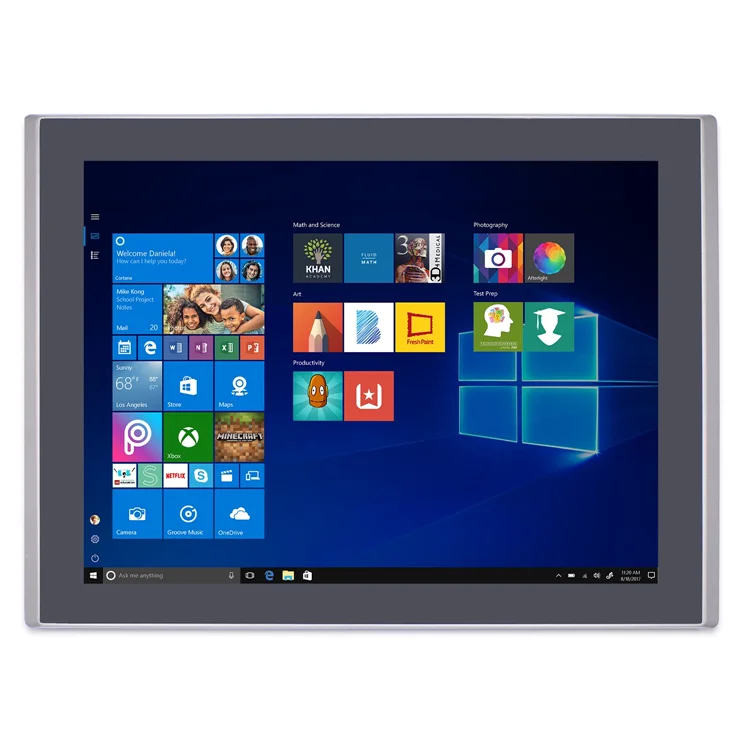 

8" 10.1" 12.1" inch Embedded PC i7 i5 J1900 Win 10 Touchscreen Barebone industrial panel pc, Grey