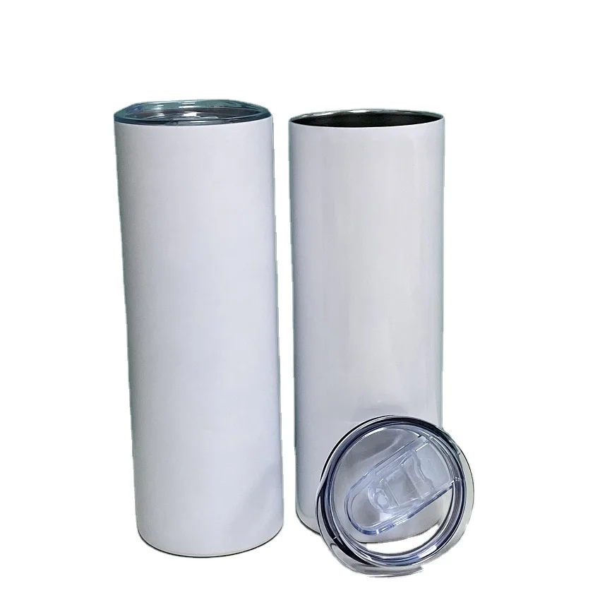 

Wholesale Hot Selling Sublimation 20oz Skinny Tumbers Stainless Steel Tumbler Double Wall Insulated Vacuum Blanks, White