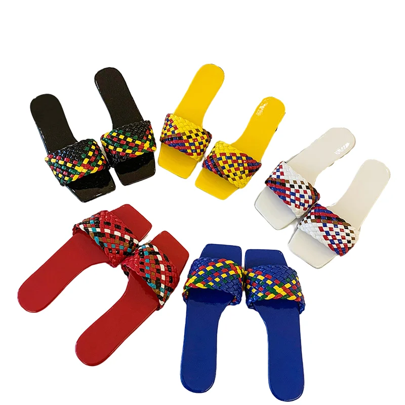 

Ladies flat shoes and sandals 2021 PU leather woman summer party sandal